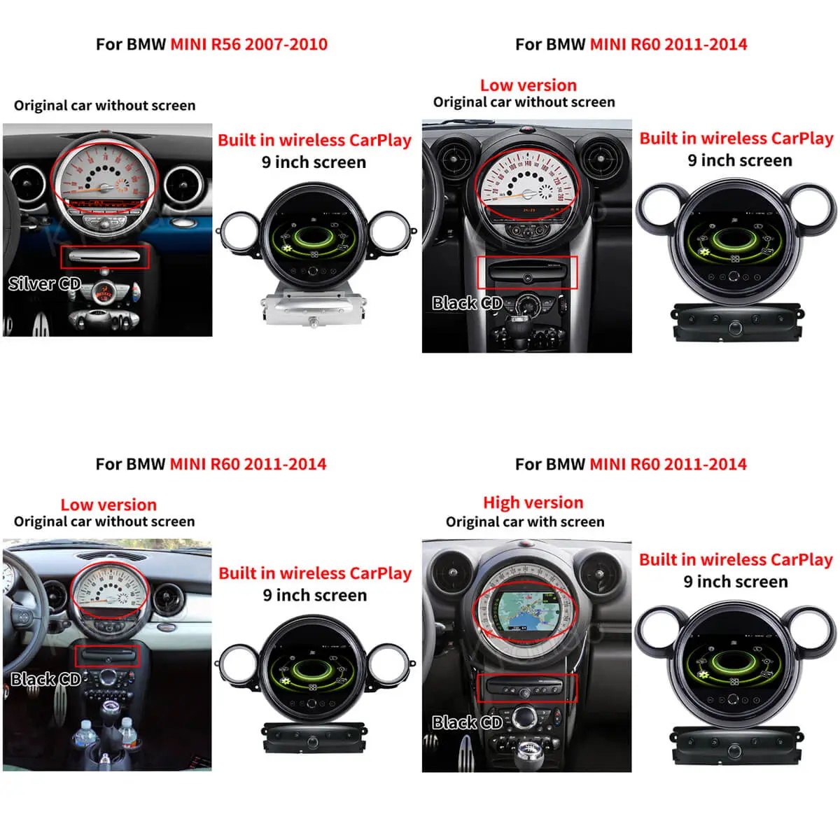 Autoradio 9 pouces Qualcomm Snapdragon 665 8 Core Android 11.0 4G LTE