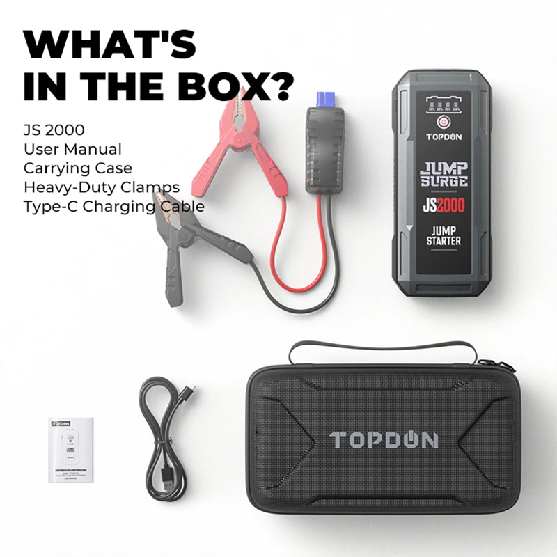 Booster de batterie de démarrage de voiture TOPDON JS2000