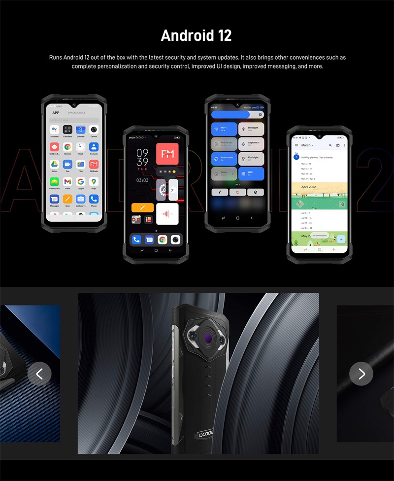 DOOGEE S98 Pro Helio 8 Core Android 12 6,3 pouces 8 Go de RAM 256 Go de ROM Smartphone robuste
