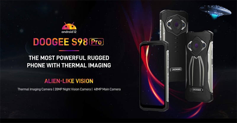 DOOGEE S98 Pro Helio 8 Core Android 12 6,3 pouces 8 Go de RAM 256 Go de ROM Smartphone robuste