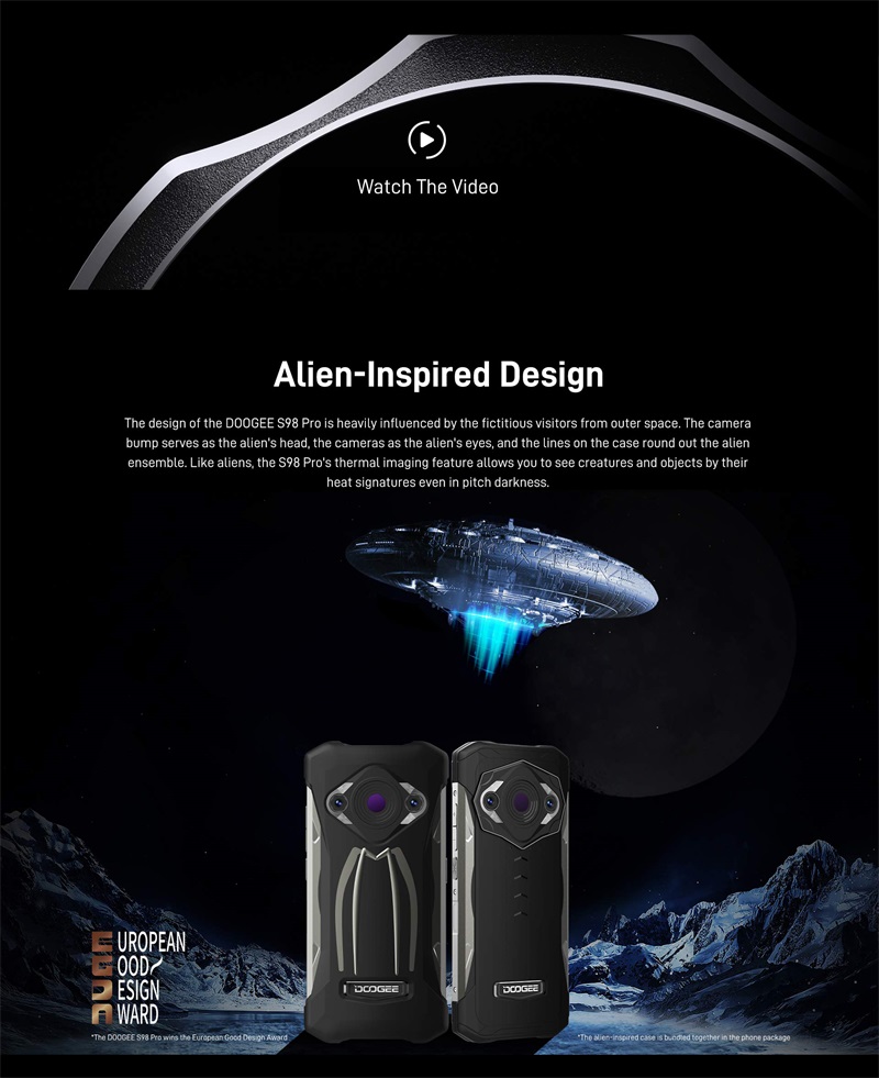 DOOGEE S98 Pro Helio 8 Core Android 12 6,3 pouces 8 Go de RAM 256 Go de ROM Smartphone robuste