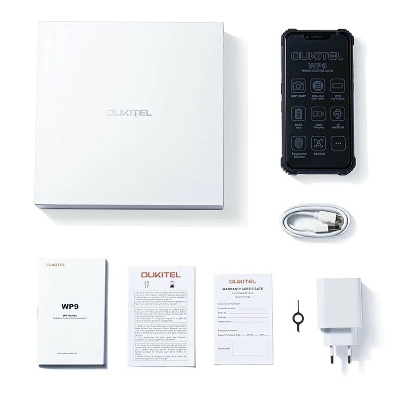 OUKITEL WP9 Helio P60 Octa Core Android 10 Smartphone robuste