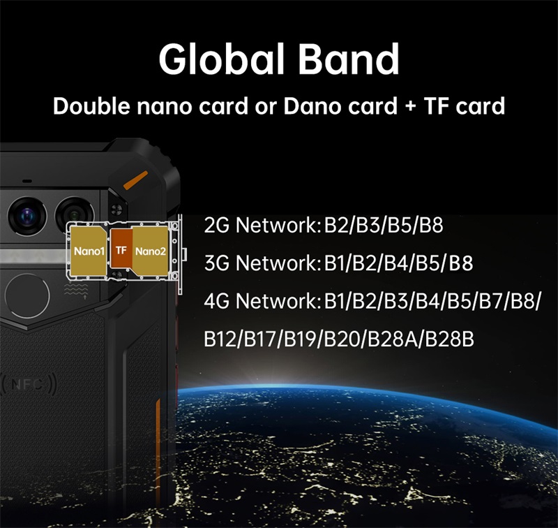 OUKITEL WP9 Helio P60 Octa Core Android 10 Smartphone robuste