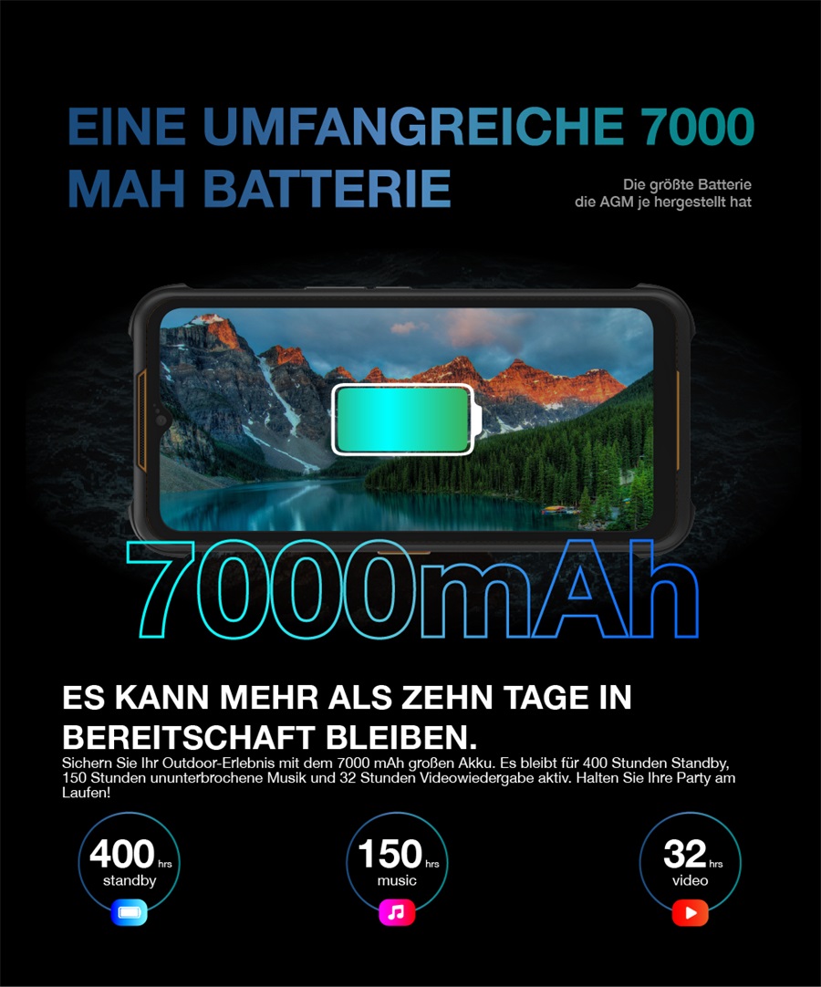 Smartphone AGM H5 5G 6,5 pouces Double SIM Android 12