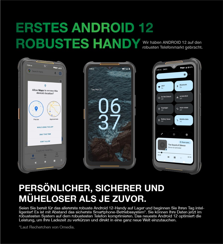Smartphone AGM H5 5G 6,5 pouces Double SIM Android 12