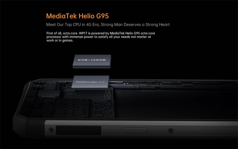 OUKITEL WP17 Helio G95 Octa Core Android 11 Smartphone robuste