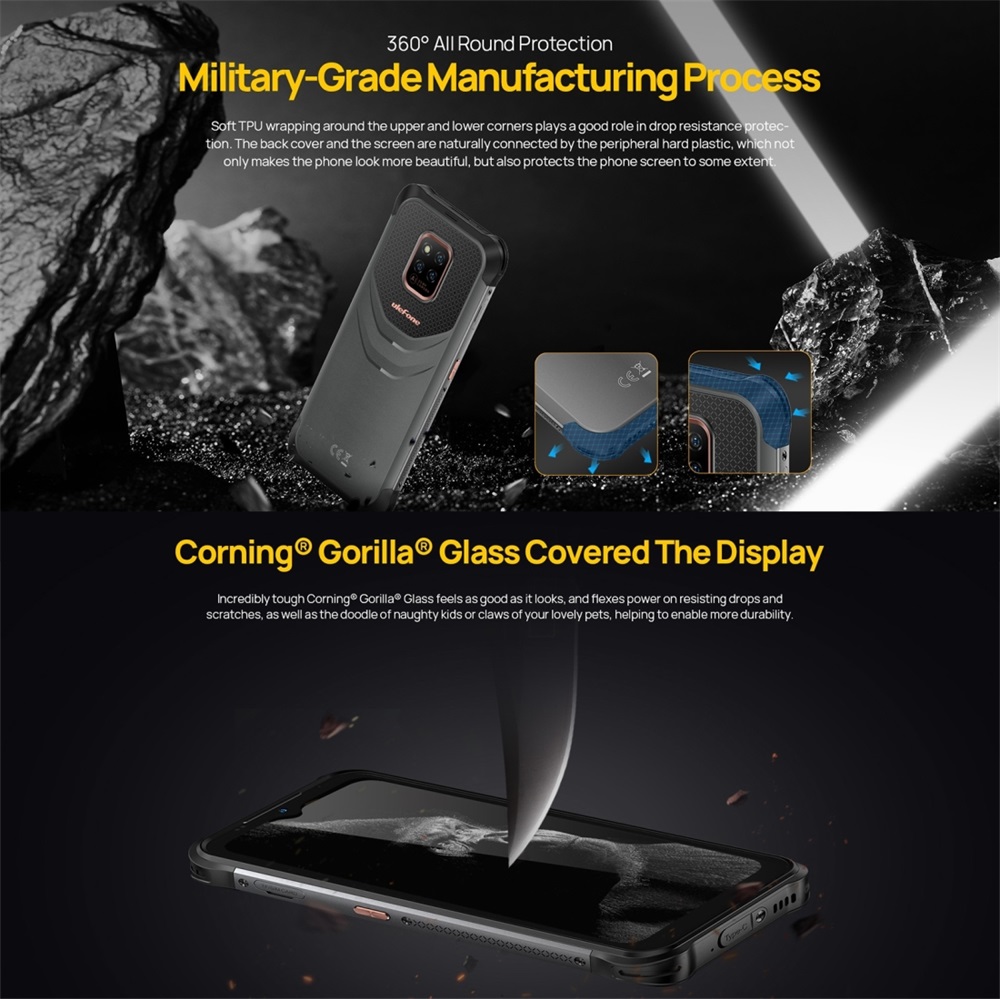 Téléphone Ulefone Pover Armor 14 ш.52 ХЧGB ШЧGB Robuste