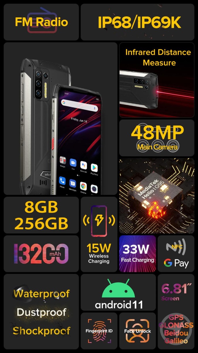 Téléphone robuste Ulefone Power Armor 13 13200mAh