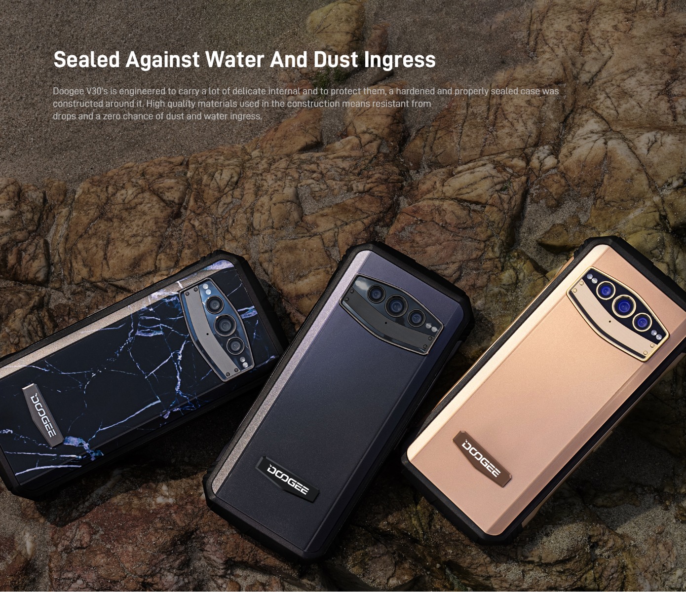 Téléphone robuste Doogee V30T 5G Android 12 6,58 '' FHD