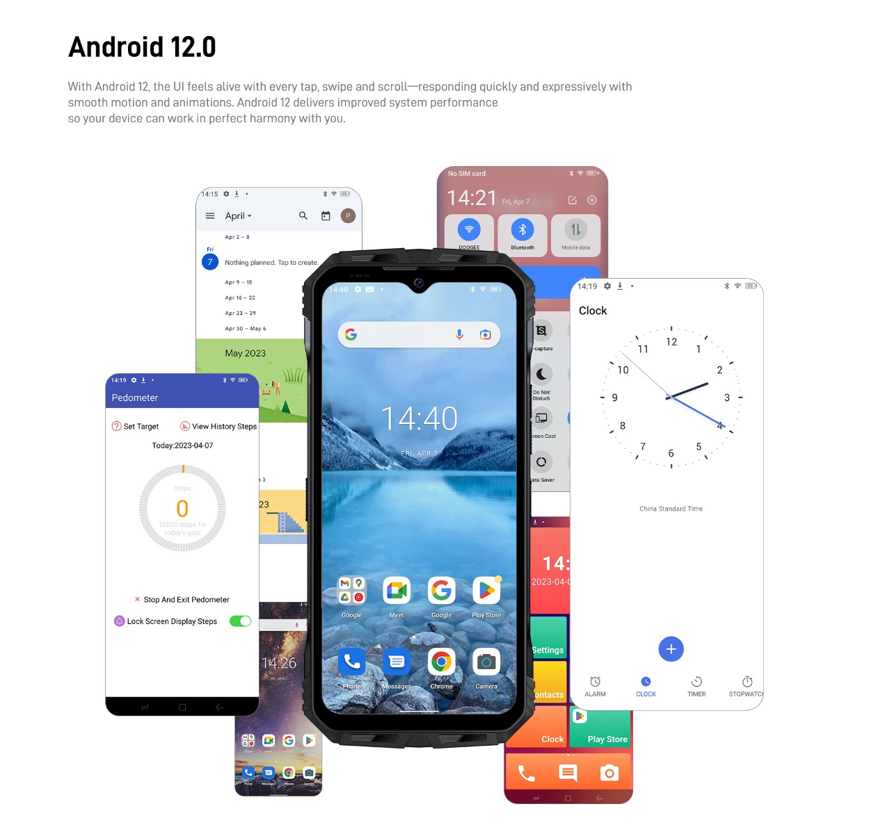 Téléphone robuste Doogee V30T 5G Android 12 6,58 '' FHD