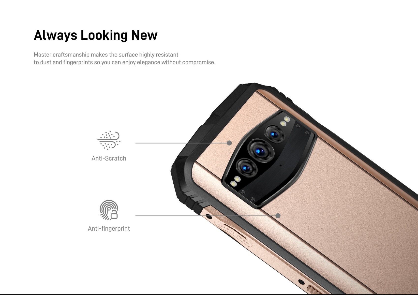 Téléphone robuste Doogee V30T 5G Android 12 6,58 '' FHD