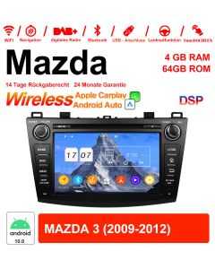 Für Mazda 3 2009-2013 Mit WiFi NAVI Bluetooth USB 8 Zoll Android 12.0 Autoradio / Multimedia 4GB RAM 64GB ROM