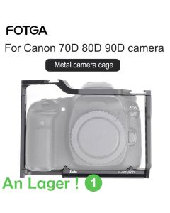 Protecteur de cage de caméra pour Canon 70D 80D 90D filetage de 1/4 pouces support de chaussure froide pour trépied Arca plaque à changement rapide