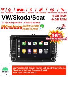 7" Android 13.0 4G LTE Autoradio / Multimedia 4GB RAM 64GB ROM Für VW GOLF JETTA POLO Touran COS, Skoda Fabia octavia Built-in Carplay / Android Auto