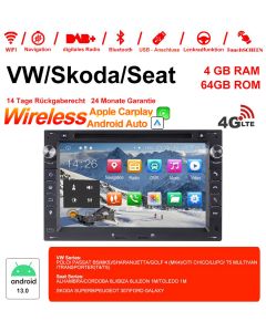 7 Zoll Android 13.0 Autoradio/Multimedia 4GB RAM 64GB ROM Für VW Golf Bora Passat Mk5 Golf Polo Jetta Seat Peugeot 307 Built-in Carplay / Android Auto