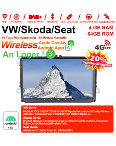 9 pouces Android 13.0 4G LTE Autoradio / Multimédia 4Go RAM 64Go ROM pour VW Magotan,Passat,Tiguan,Touran,Seat,Skoda Intégré CarPlay /Android Auto