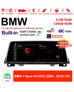 10.25 Zoll Qualcomm Snapdragon 662 8 Core Android 13.0 4G LTE Autoradio / Multimedia USB WiFi Navi Carplay Für BMW 7 Series F01 F02 (2009-2012) CIC