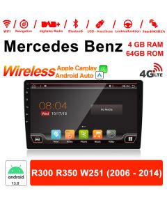 Android 13 Autoradio / Multimedia Für Mercedes BENZ R300 R350 W251 2006 - 2014