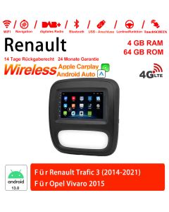 7 pouces Android 13.0 Autoradio / Multimedia 4Go de RAM 64 Go de ROM pour  Renault Trafic 3 2014-2021/Opel Vivaro 2015 Built-in Carplay/ Android Auto
