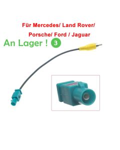 Fakra mâle vers RCA câble de rétention de caméra de recul pour Mercedes/ Land Rover/ Porsche/ Ford / Jaguar Installation