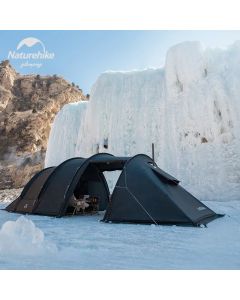 Naturehike Tente Camping Outdoor Camping Equipement Coupe-Vent Imperméable Deux Pièces Une Salle Grande Pièce Tunnel Tente Avec Neige Rock