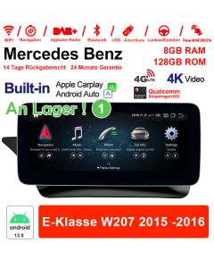 pour Benz Classe E W207 2015-2016 NTG5.0 CarPlay intégré Qualcomm Snapdragon 665 8 Core Android 13 4G LTE Autoradio/Multimédia 6 Go de RAM 128 Go de ROM 