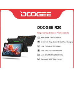Doogee R20 robustes Tablet 10.4 Zoll 2.4 k Display Helio G99 Octa Core 6nm 20GB(8 12) 256GB 21600mAh 33W Android 13 Schnell ladung