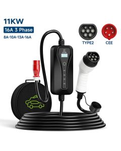 11KW 16A E-Car EV Charger Cable Type2 IEC 62196-2