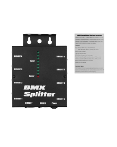 DMX512 Spliter-Verteiler für optische Signalverstärker 1 Direkter Ein- und Ausgang 8 Unabhängige Ausgänge