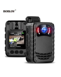 BOBLOV N9 64GB Mini Körper Kamera Volle HD 1296P Körper Montiert Kamera Kleine Tragbare Nachtsicht Polizei Körper Cam 128GB/258GB mini kamera