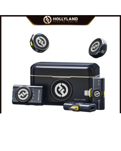 HOLLYLAND Lark M2 drahtloses Lavalier Mikrofon für iPhone Kamera 300m Reichweite Geräusch unterdrückung 30h Batterie für Fotografie Vlog