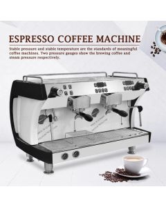 Professionelle Kaffee Maker Doppel Brauen Kopf Kommerziellen Halbautomatische Espresso Maschine Rotary Pumpe 220-240V/50-60Hz