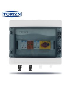 Solar photovoltaik PV Combiner Box Mit Blitz Schutz 2 eingang 1 aus DC 1000V Sicherung MCB SPD Wasserdichte Box IP65 12 möglichkeiten