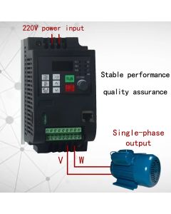 VFD Inverter 1.5 KW/2.2 KW/3KW Frequency Converter 1ph 220V input and 220V output Single phase motor speed Control VFD Converter
