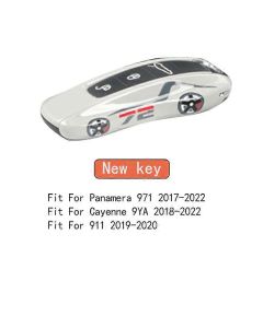 Nouveau couvercle de clé de télécommande de Style course n ° 72, adapté à Porsche Cayenne Panamera Cayman Macan Boxster 971 9YA 718 911