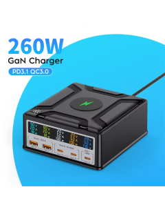 260w GAN USB C Ladegerät PD 3.1 140w usb typ c schnell ladegerät für mackook pro tablet iphone 14 samsung xiaomi kabelloses ladegerät