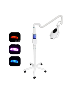 60 W 10 LEDs Dental Touch Display Bildschirm Zahnaufhellungsmaschine 3 Farben bewegliche Bleichlampe bodenstehende Räder