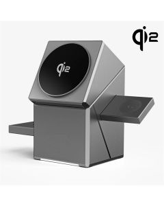 Chargeur sans fil magnétique autorotatif 3 en 1 Magsafe Qi2 15 W pour Android, iPhone, iWatch, Airpods, station de charge rapide