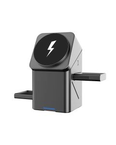 Chargeur sans fil multifonction magnétique tactile automatique 3 en 1 pour iPhone 16 15 14 13 Pro Max Iwatch Airpods