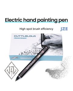 Cuttlelola Dotpen, Black Knight Gen2, elektrischer Punktstift, Künstler, Hobbyisten, Tattoo, Skizzieren, Stippling, spezieller Punkte-Manuskript