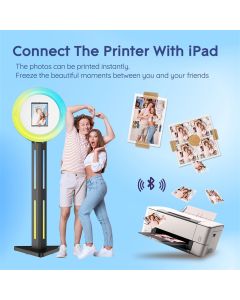 Tragbare Fotokabine, kompatibel mit jedem iPad, trennbare dreieckige Ipad-Fotokabine, APP-Steuerringlicht für Weihnachten