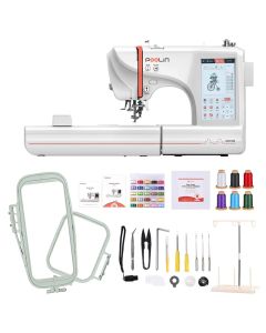 Embroidery machine EOC05 Computer-controlled machine including thread and tear-off stabilizer and bobbin