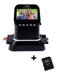 High Resolution 120 Film Scanner, 22 Megapixels, Negative Photo Scanner, Digital, 35mm, 135 126 kPk, Film Converter, 4.3" LCD, Add 16GB SD Card