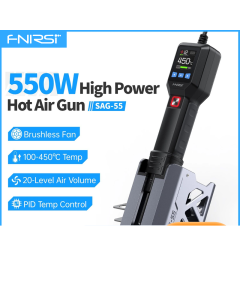 FNIRSI SAG‑55 Mikro Heißluftpistole 550 W mit Ständer & LCD PID gesteuert