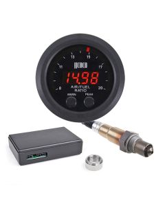 Manomètre universel 12 V 52 mm pour rapport air/carburant, affichage numérique LED ultra-fin et rond, série S