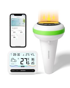 Solar-Pool-Thermometer mit WiFi-Temperatur- und Luftfeuchtigkeitsmonitor, IP68