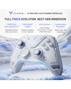 Flydigi Apex 5 Wireless-Controller mit Hall-Effekt-Joysticks und adaptiven Auslöser für PC Nintendo Switch Android iOS MFi