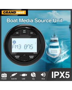 Marine Stereo Boot Radio IPX5 Wasserdichte Bluetooth FM AM Digital Media Player Für Yacht Gauge ATV UTV Warenkorb Motorrad