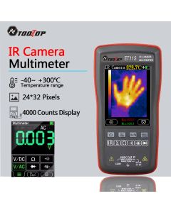 TOOLTOP ET11S 24x32 2.8 Zoll Wärmebildkamera AC DC 4000 Counts Multimeter -40 ~ 300 ℃ Temperaturmessung