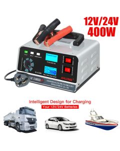 Auto 400W 40A Smart Batterie Ladegerät 12V/24V Automotive Batterie Ladegerät Erhaltung Smart Puls Reparatur für Auto Lkw Boot Motorrad